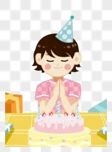 小朋友生日许愿图图片素材