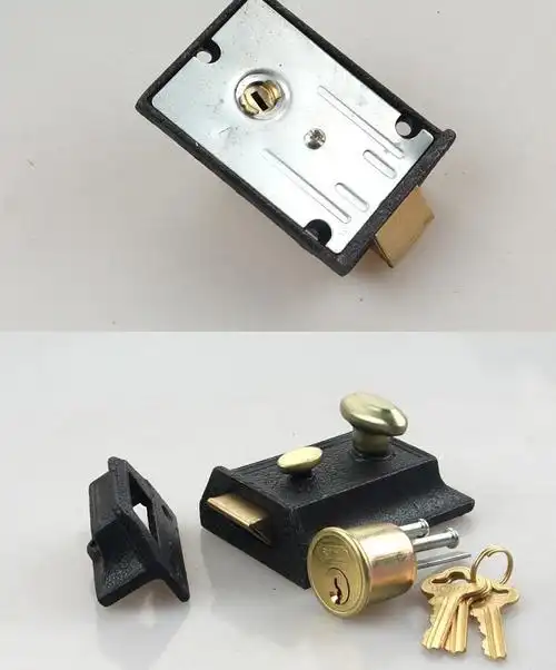 新门锁房门锁牛头锁老式室内外木门锁卧室房门锁锁芯 锁室内门球 加厚