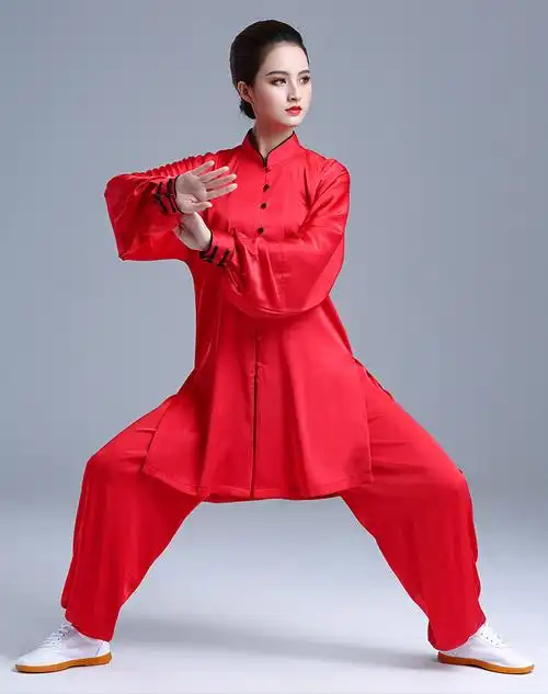 行云堂飘逸柔丝绸夏季薄款太极服女新款飘逸绸太极拳练功服女 柔丝绸