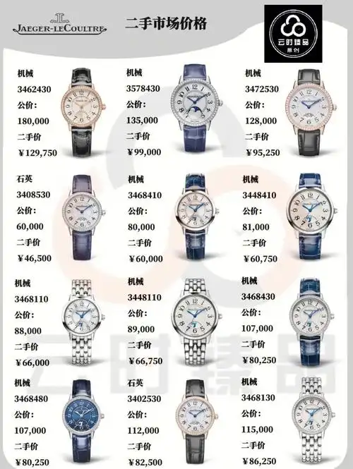 云时丨12月最新积家二级市场价78