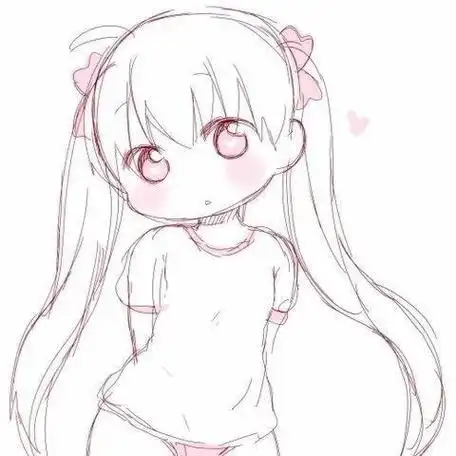 扎马尾q版人物简笔画女生头像