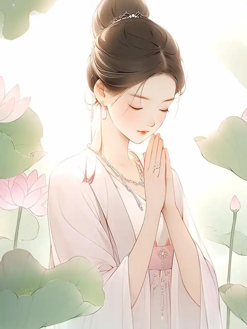 古风手机壁纸|古风头像|荷花许愿成真.#创作灵感 #国风古韵 - 抖音