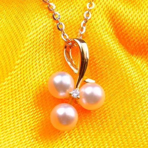 18k金钻石珍珠项坠吊坠 雅洁 淡水珍珠项链价格_品牌_图片_评论-当当