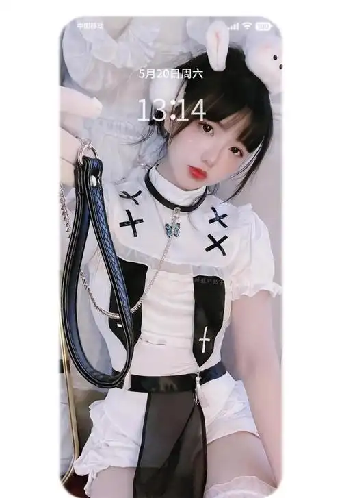 美女壁纸我看向彩虹满眼你的笑容