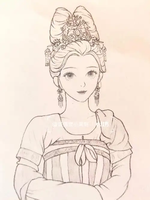 少女线稿  #线稿  #古风线稿人像  #古风手绘  #画画的日常  #薯