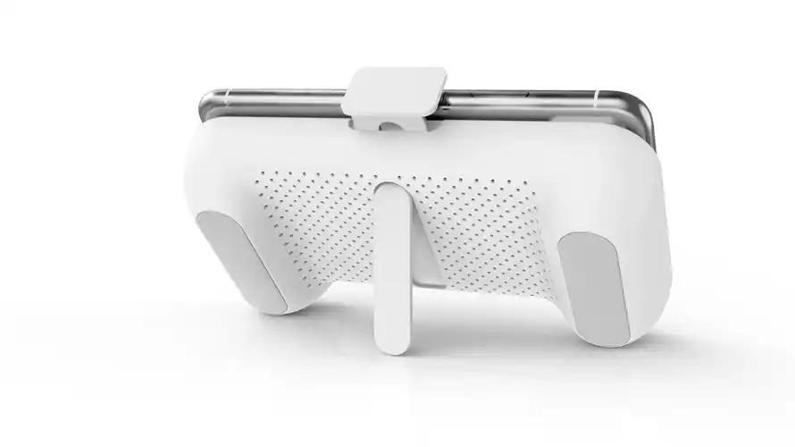 手柄,散热,白色,简洁,打孔,风扇,支架,优雅,创新,小米,跑道型,塑料