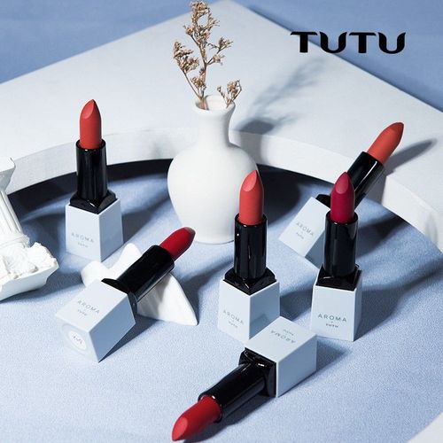 tutu袭人小蓝方管唇膏女学生平价丝绒滋润哑而不干雾面口红小众