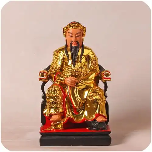 真武大帝神像1216寸金身树脂家用供奉彩绘金身玄天上帝像摆件