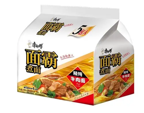 宅男必备!康师傅面霸煮面精炖牛肉面 123g*5*6整箱