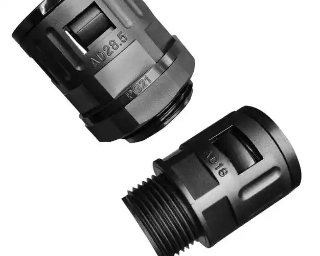 pvc20mm4分波纹管外接快插波纹管转线管接头波纹管对接线管头pa66尼龙