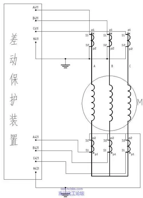 高压电机差动保护电流互感器变比选择
