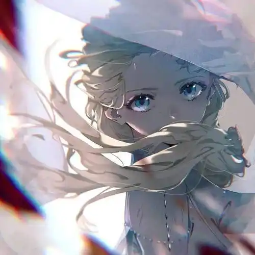 唯美动漫女生头像 欲落的樱花等不到富士山的日落