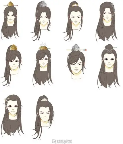 古风男性的发型设计