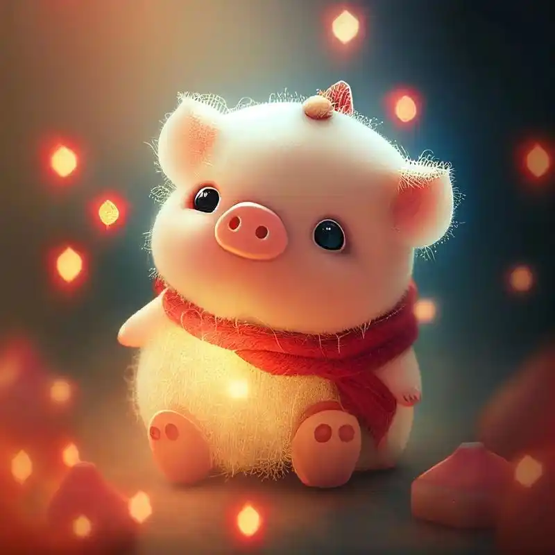 十二生肖新春版—猪.#十二生肖头像 #新年来了该换头像了 # - 抖音