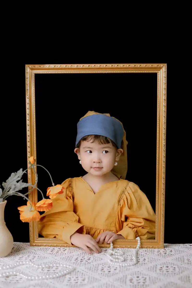 呼和浩特珍珠耳环的少女可爱可爱#呼和浩特儿童摄影 #儿童摄 - 抖音