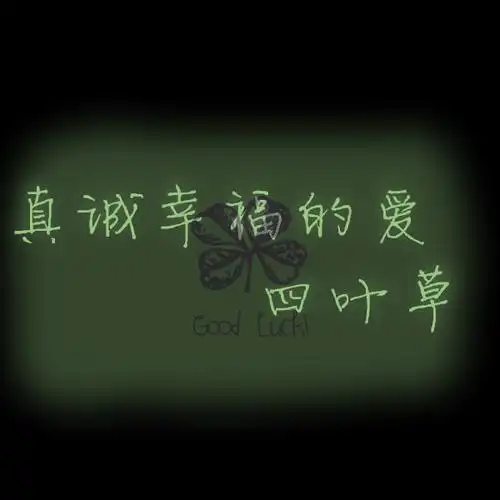 花语系列:四叶草 ——芯&amp;忻原创just for you.