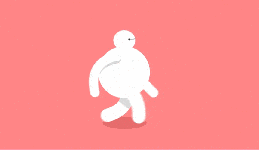 动效行走的大白