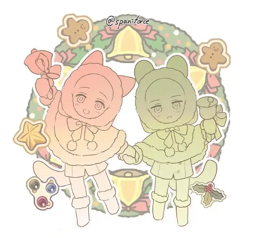 绘画素材‖超可爱的双人q版人物动态分享!|||这也太萌了吧, - 抖音