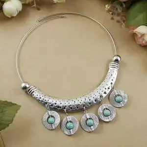 苗银饰品项圈民族风图片