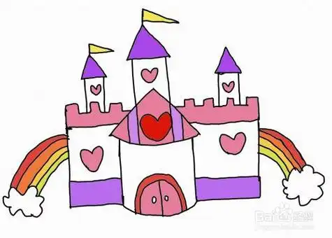 一年级画的城堡简笔画