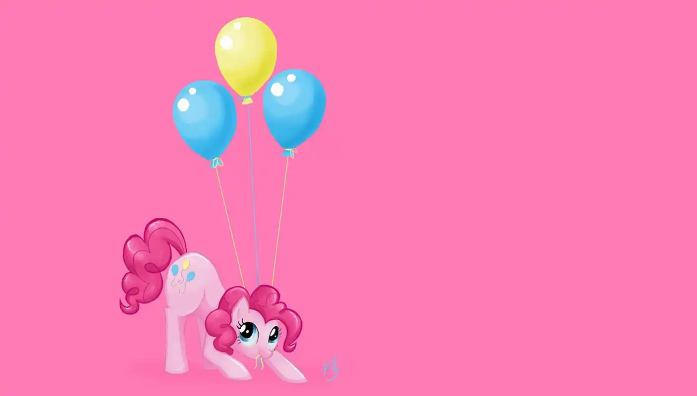 可爱卡通小马女孩桌面壁纸