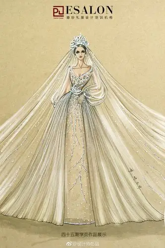 pjesalon婚纱礼服设计手绘课