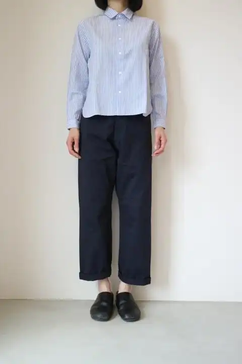 日本代购 yaeca17年款纯棉直筒chino裤子,休闲舒适