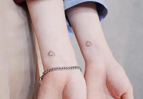 情侣手腕成对纹身图案 小面积纹身(3/4)-纹身图片网