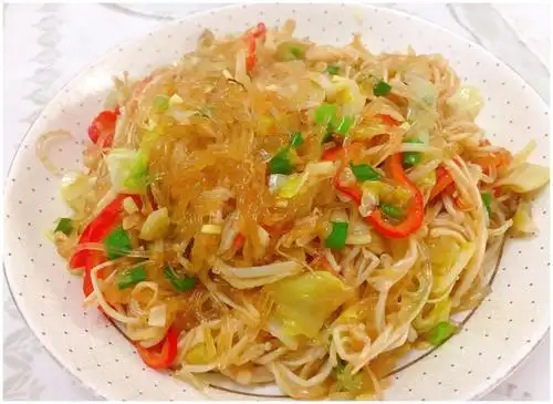 金针菇炒粉丝的做法