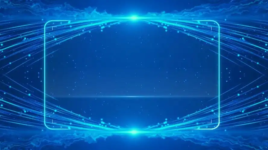 蓝色科技企业商务宣传片边框背景视频素材