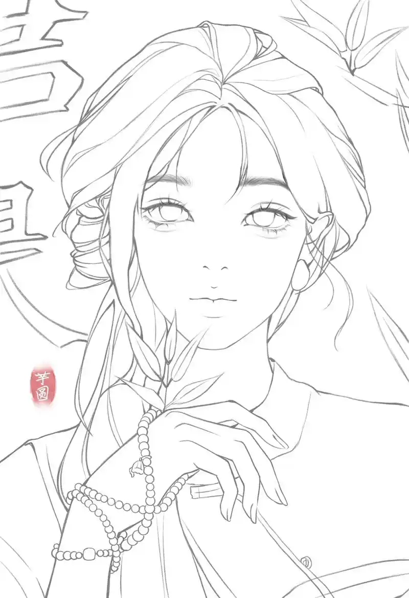 procreate绘画 #绘画过程 #古风 #手绘 #国风 - 抖音