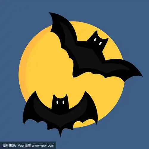 蝙蝠卡通飞行的野生动物哺乳动物象征幽灵