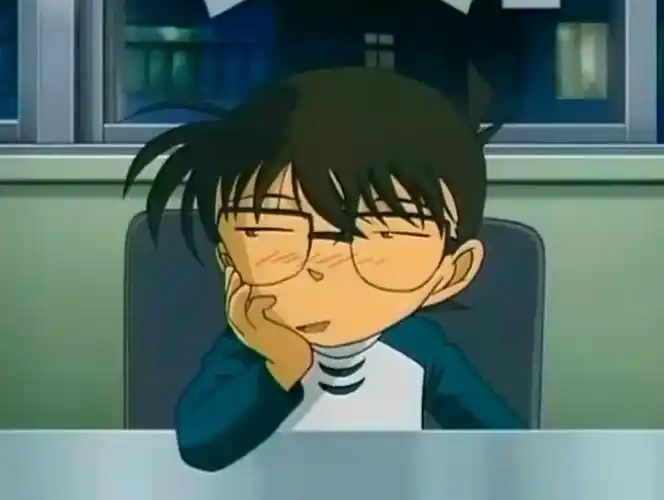 求几张柯南卖萌,撇嘴的图片,像这样表情的.