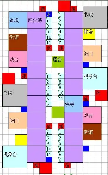 帝国与文明中国布局图攻略中国5木100公寓35个四合院布局图