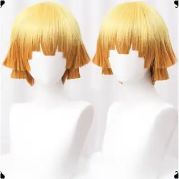 【京闪配送】鬼灭之刃同款假发 漫美 鬼灭之刃 我妻善逸  cos假发