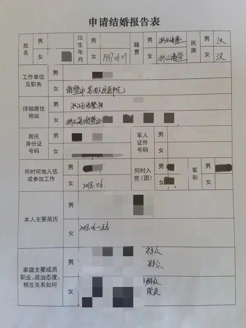 国家给的仪式感9899 繁琐庄重又甜蜜93 #申请结婚报告表 - 抖音