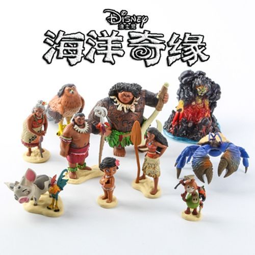 海洋奇缘moana莫阿娜公主 玩具公仔人偶毛伊摆件手办蛋糕装饰礼物