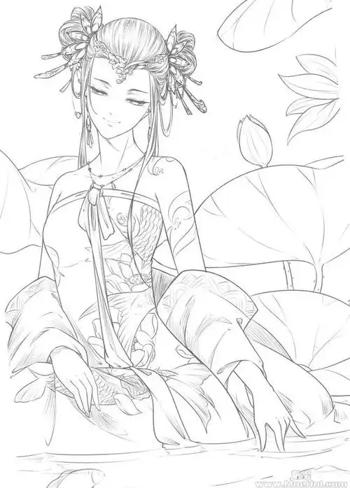 新手练习线稿古风线稿集iii43p古风线稿集第三套喜欢古风的同学可以