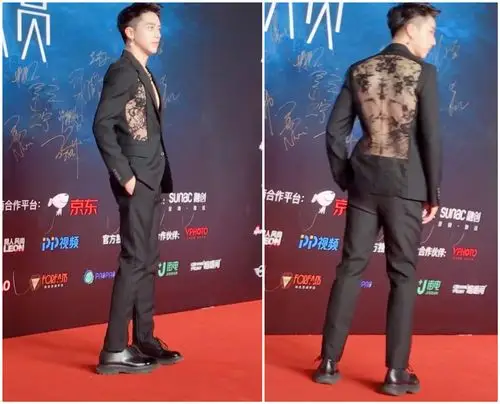 原创戴耳环还穿镂空露背礼服许魏洲这是怎么了你能看懂这种时尚