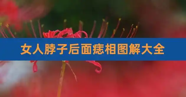 女人脖子后面痣相图解大全