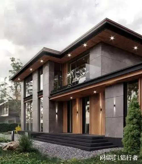 别墅大宅装修必看中式铝单板屋檐外墙典雅高端又大气