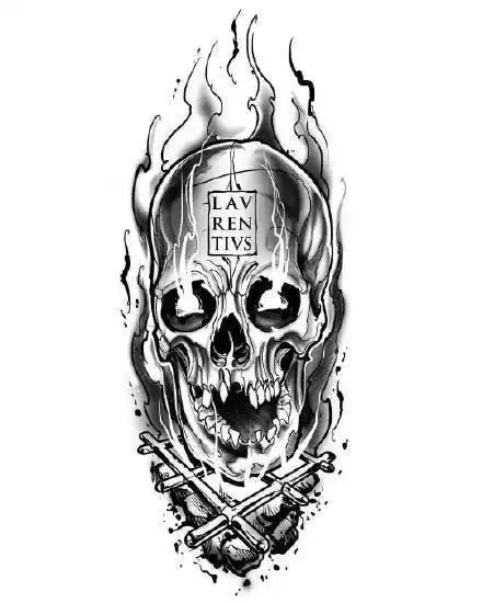 30组漂亮的骷髅头纹身手稿设计图案