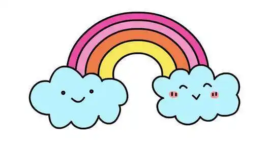 好看彩虹的简笔画 彩虹的简笔画图片大全