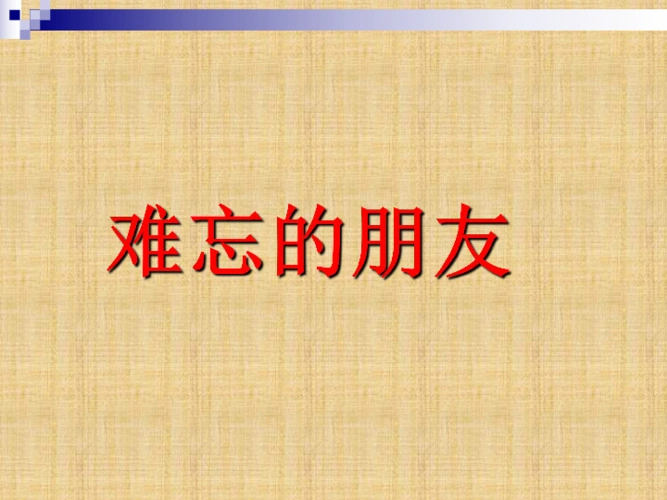 《难忘的朋友》课件