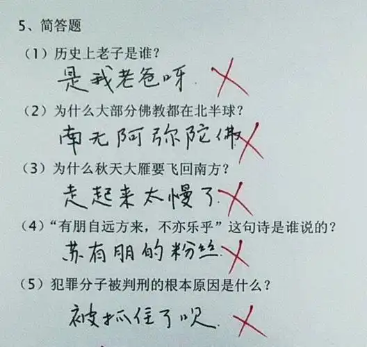 小学生搞笑答题 #小学生答题_搞笑_北半球_教育_小学教育