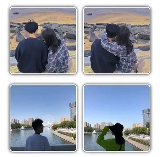 情侣头像背影海边,情侣头像背影真人背影情头,大海情侣头像,情侣头像