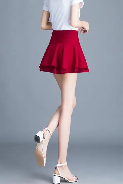 新品超短裙无安全裤女走光无内衬性感直入伞裙免脱露出迷你齐屁小白色