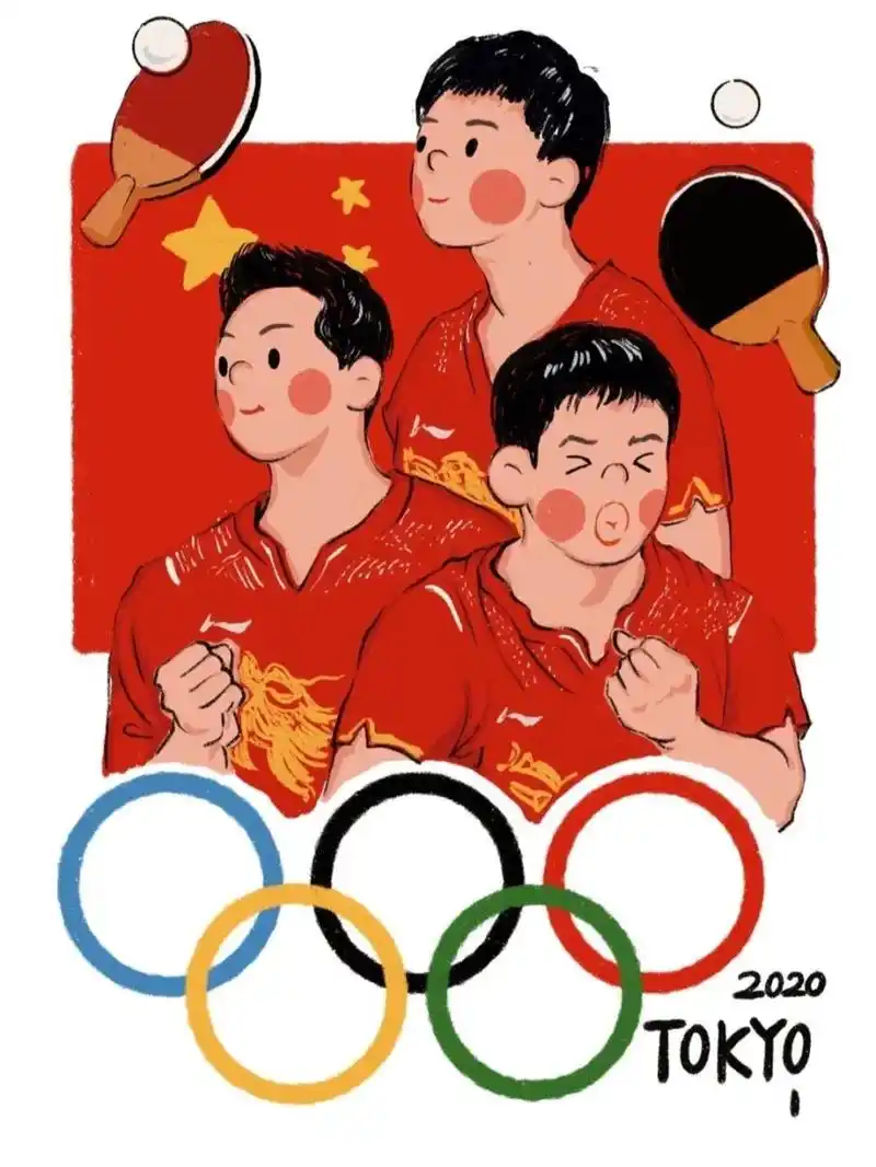 好可爱的乒乓球插画合集 这几天想做个宣传单找素材找出来的,好可爱呀