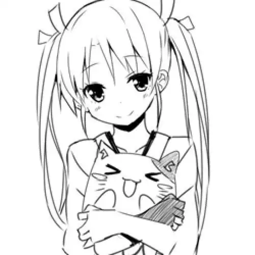 简笔画图片大全内容有头像漫头女头女生半身黑白二次元动漫