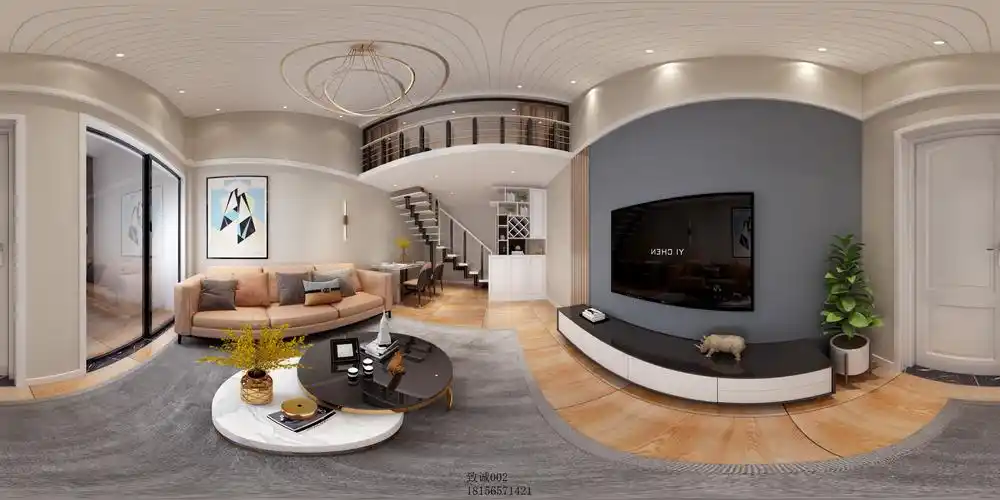 致诚效果图--请您鉴赏:现代复式公寓 全景(2017版)